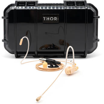 THOR AV Hammer SE-9 Omnidirectional Headset Microphone with 90mm Boom and TA4F Connector (Tan)
