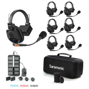 Saramonic WiTalk9-6S 6-Person Full-Duplex Wireless Intercom System with Single-Ear Headsets (1.9 GHz)