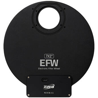 ZWO Electronic Filter Wheel 2025 (7 Positions for 2" Mounted or 50.4mm Unmounted Filters)