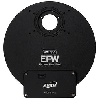 ZWO Electronic Filter Wheel 2025 (8 Positions for 1.25" Mounted or 31mm Unmounted Filters)