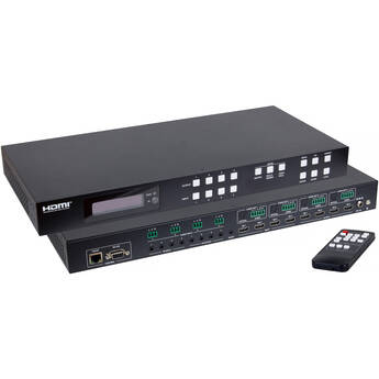 MuxLab 4x4 HDMI 2.0 Seamless Matrix with Video Wall & Multiview