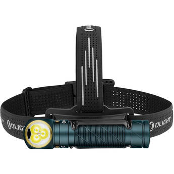 Olight Perun 3 Rechargeable Right-Angle LED Flashlight and Headband (Dream Blue)