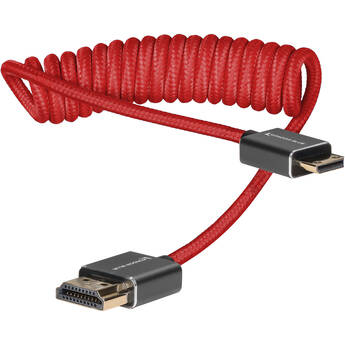 Kondor Blue Coiled Mini-HDMI to HDMI Cable (12 to 24", Red)
