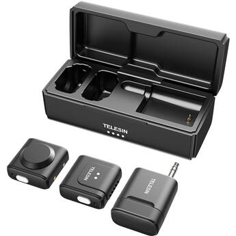 TELESIN 2-Person Wireless Microphone System for Mobile Devices (2.4 GHz)