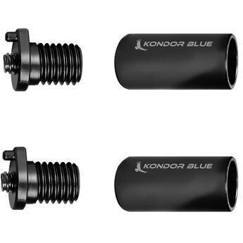 Kondor Blue Top Rod Support for Battery Plate Kit (1.5", Raven Black, Pair)