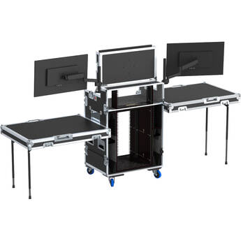 ProX FC Regie Pro 3A with 2 x Side Tables, Supports 3 x Monitors