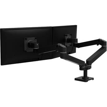 Ergotron LX Pro Dual Side-by-Side Arm Desk Mount for up to 27" Displays (Black)