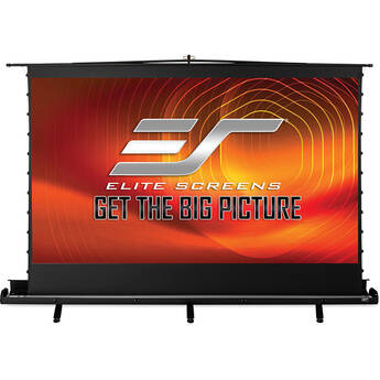 Elite Screens FT116UH-C4D ezCinema Tab-Tension CineGrey 4D 56.9 x 101.1" Portable Pull-Up Floor Projection Screen