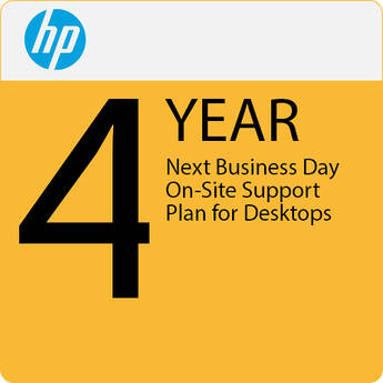 HP 4-Year Next Business Day On-Site Support Plan for Desktops