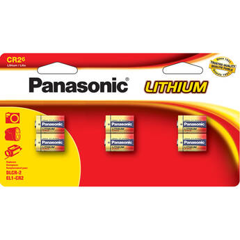 Panasonic CR2 Lithium Battery (3V, 850mAh, 6-Pack)