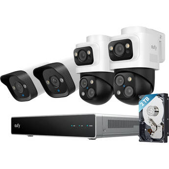 eufy Security S4 8-Channel NVR with 2TB HDD, Two S4 16MP Bullet-PTZ Cameras & Two E40 UHD 4K Bullet Cameras Kit