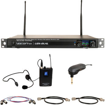 VocoPro Digital UHF PII Wireless System with Guitar Transmitter and Headset Microphone