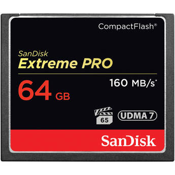 SanDisk 64GB Extreme Pro CompactFlash Memory Card (3-Pack)
