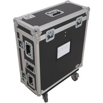 ProX Flight Case with Doghouse Compartment and Caster Wheels for Allen & Heath QU6