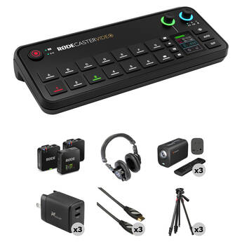 RODE RODECaster Video All-in-One Production Console 3-Camera Creator Kit