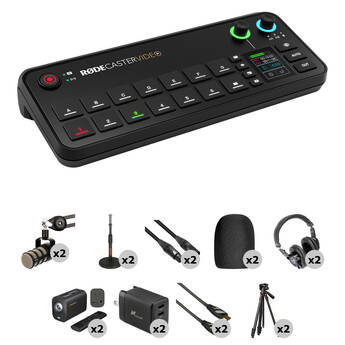RODE RODECaster Video All-in-One Production Console 2-Camera Podcasting Kit