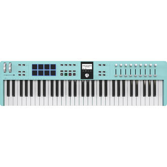 Arturia KeyLab Essential mk3 61-Key Universal MIDI Controller and Software (Aquamarine)