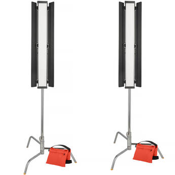 Genaray Key and Edge LED Pro Kit with C-Stands