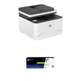 HP 3101sdw Wireless Monochrome All-in-One Printer with 138A Standard-Capacity Black Laser Toner Cartridge Kit