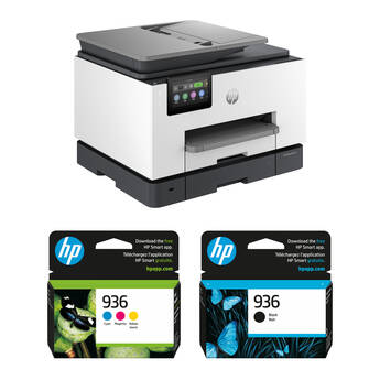 HP OfficeJet Pro 9135e Wireless All-in-One Printer Kit with Color and Black Ink Cartridges