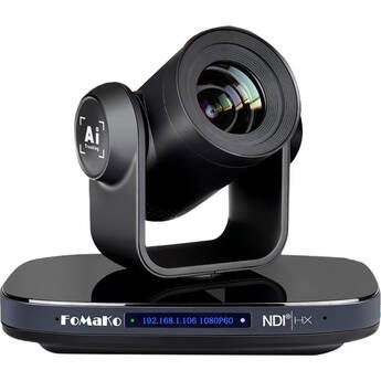 FoMaKo KN20 NDI AI Auto-Tracking PTZ Camera with 20x Optical Zoom (Black)