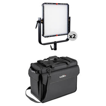 Luxli Timpani² 1x1 RGB LED Light Panel (2-Light Kit with Travel Case)