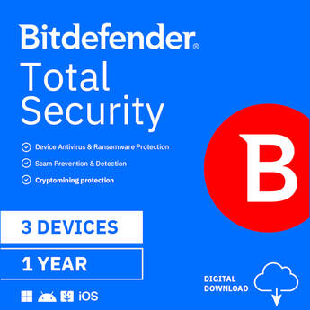 Bitdefender Total Security (Download, 3 Devices, 1-Year)
