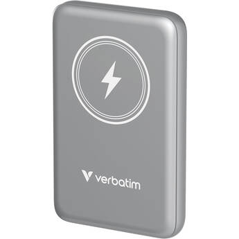 Verbatim Charge 'n' Go Magnetic Wireless Power Bank (10,000mAh, Gray)