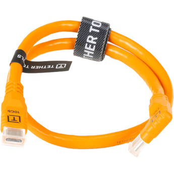 Tether Tools TetherPro Optima 10G USB-C Straight-to-Right Angle Pigtail Adapter Cable (20")