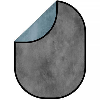 Kate Backdrop Abstract Texture Collapsible Backdrop (Smoke Blue/Dark Gray, 6.5 x 5')