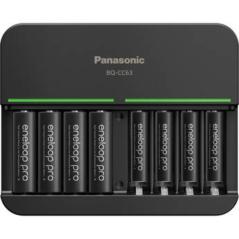 Panasonic BQ-CC63 eneloop Pro 8-Slot Quick Charger with Batteries