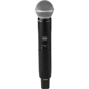 Shure SLXD2+ Digital Wireless Handheld Microphone Transmitter with SM58 Cardioid Capsule (G57: 470 to 608 MHz)