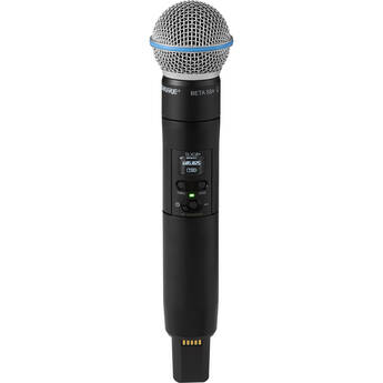 Shure SLXD2+ Digital Wireless Handheld Transmitter with Beta 58A Supercardioid Capsule (G57: 470 to 608 MHz)