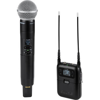 Shure SLXD25+/58 Digital Camera-Mount Wireless Handheld Microphone System with SM58 Capsule (G57: 470 to 608 MHz)