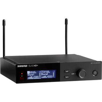 Shure SLXD4D+ Dual-Channel Digital Wireless Rackmount Receiver (G57: 470 to 608 MHz)