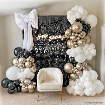 Kate Backdrop Shimmer Wall Backdrop (Black, 6 x 4')