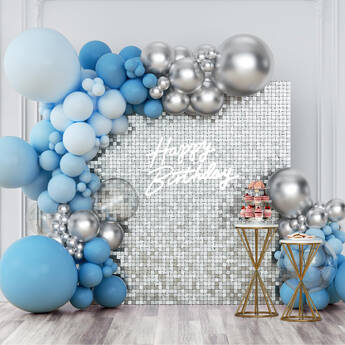 Kate Backdrop Shimmer Wall Backdrop (Silver, 6 x 4')