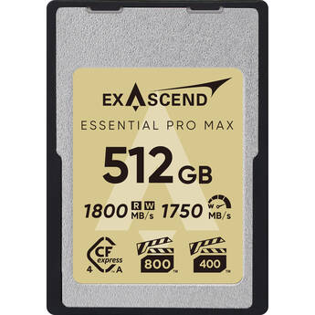 Exascend 512GB Essential Pro Max CFexpress 4.0 Type A Memory Card
