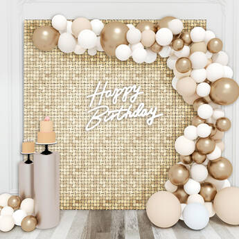 Kate Backdrop Shimmer Wall Backdrop (Champagne Gold, 6 x 6')