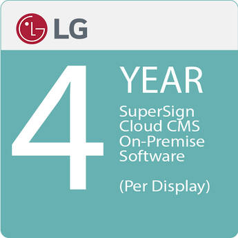 LG SuperSign Cloud CMS On-Premise Software (4-Year License Per Display)