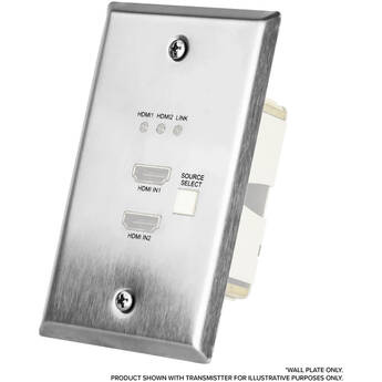 AVPro Edge ConferX Low-Profile Dual HDMI Wall Plate Cover for ConferX Wall Plate TX (Steel)