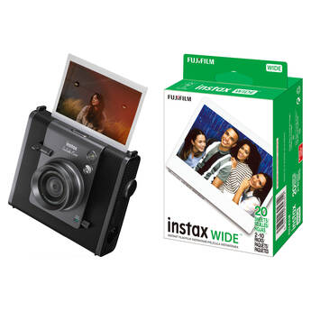 FUJIFILM instax WIDE EVO Hybrid Instant Film Camera with Film Kit (20 Exposures)