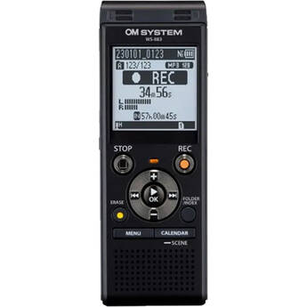 Olympus OM SYSTEM WS-883 Digital Voice Recorder with USB-A Battery Charging (Black, Refurbished)
