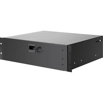 Adam Hall 19" Aluminum Rack Drawer with Built-In Combination Lock (3 RU)