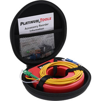 Platinum Tools Universal Launch Cable Ring for Fiber Optic Testing (SC/APC to SC/UPC, 9um/SM)