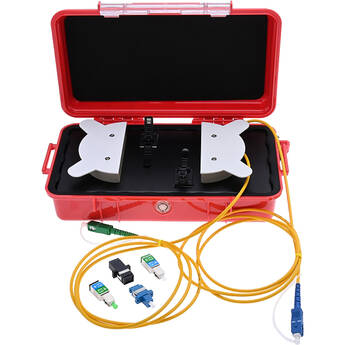 Platinum Tools Universal Launch Cable Box for Fiber Optic Testing (SC/APC to SC/UPC, 9um/SM)
