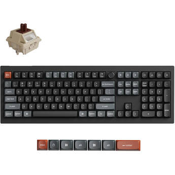Keychron V6 Ultra 8K Wireless Mechanical Keyboard (Black, Keychron Silk POM Brown Switches)