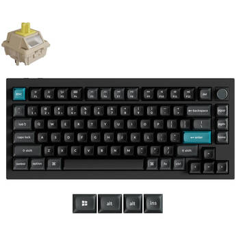 Keychron Q1 Ultra 8K Wireless Mechanical Keyboard (Black, Keychron Silk POM Banana Switches)