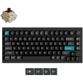 Keychron Q1 Ultra 8K Wireless Mechanical Keyboard (Black, Keychron Silk POM Brown Switches)