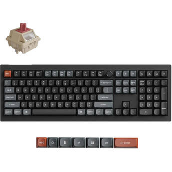 Keychron V6 Ultra 8K Wireless Mechanical Keyboard (Black, Keychron Silk POM Red Switches)